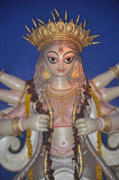 Kolkata Durga Puja Festivalinin Durga Idolü — Stok fotoğraf
