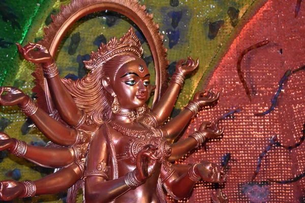 Durga Είδωλο Του Φεστιβάλ Kolkata Durga Puja — Φωτογραφία Αρχείου