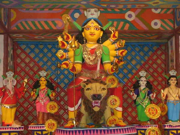 Durga Idol Des Kolkata Durga Puja Festivals — Stockfoto