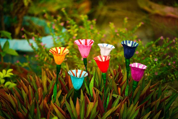 Colorful homemade origami paper flower, DIY floral paper craft
