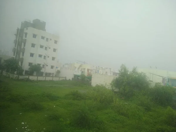 Uma Vista Muito Bonita Chuva Forte Índia — Fotografia de Stock