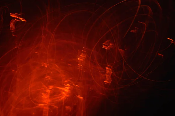 Полум Вогню Іскрами Чорному Тлі Абстрактний — стокове фото