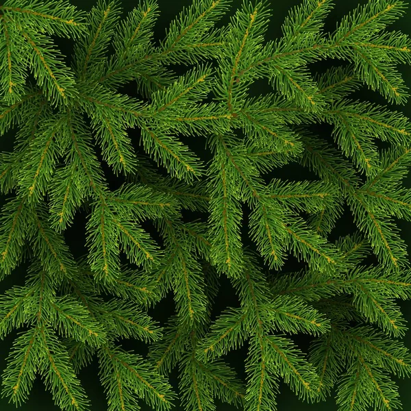 Fondo Navidad Con Ramas Realistas Del Árbol Navidad Fondo Festivo — Vector de stock