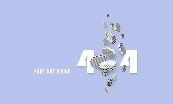 404 Page Found Concetto Errore Del Computer Pagine Web Modello — Vettoriale Stock