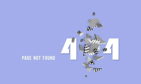 404 Page Found Concetto Errore Del Computer Pagine Web Modello — Vettoriale Stock