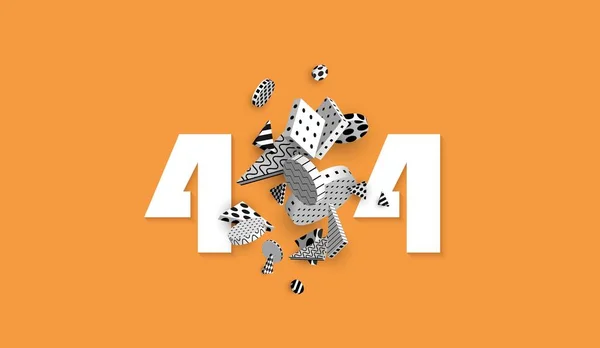 404 Stránka Nebyla Nalezena Koncepce Počítače Chyba Šablony Webových Stránek — Stockový vektor