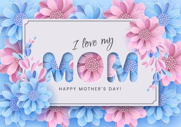 Streszczenie Tło Uroczysty Kwiaty Happy Mother Day Dzień Kobiet Marca — Wektor stockowy