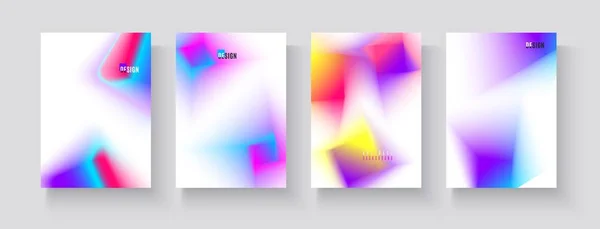具有抽象模糊元素和渐变效果的彩色 A4 模板 — 图库矢量图片