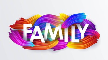 Aile, yağ veya akrilik boya renkli fırça darbeleri arka plan