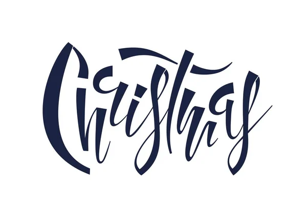 Weihnachten Hand Schriftzug, Beschriftung für festliches Design, Vektor — Stockvektor