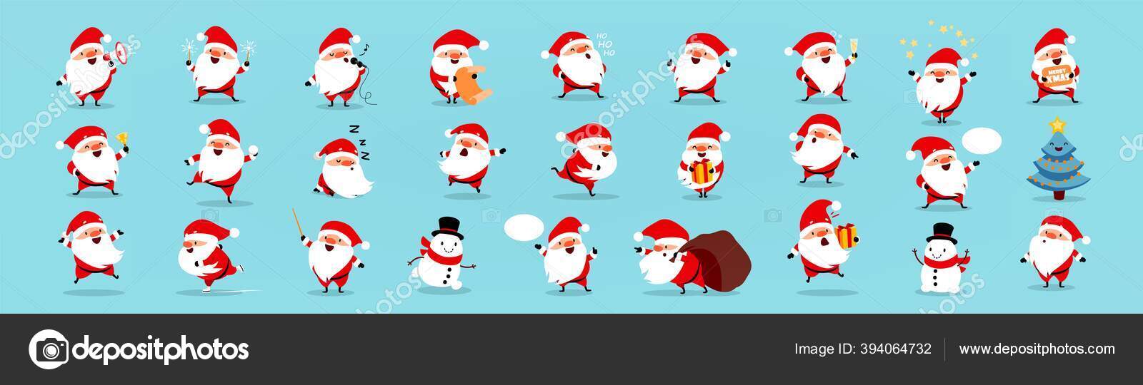 Santa Claus Big Christmas New Year Set Set Funny Cartoon Stock Vector Image by ©SMSka #394064732 Santa Claus Big Christmas New Year Set Set Funny Cartoon Stock Vector Image by ©SMSka #394064732