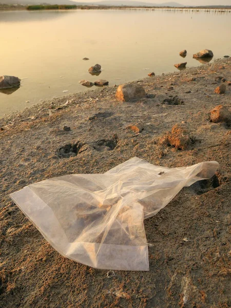 Plastik havuzun kenarına atılmış. Hala insanları eğitmemiz ve gezegenle ilgilenmemiz gerektiğini gösteren bir fotoğraf.
