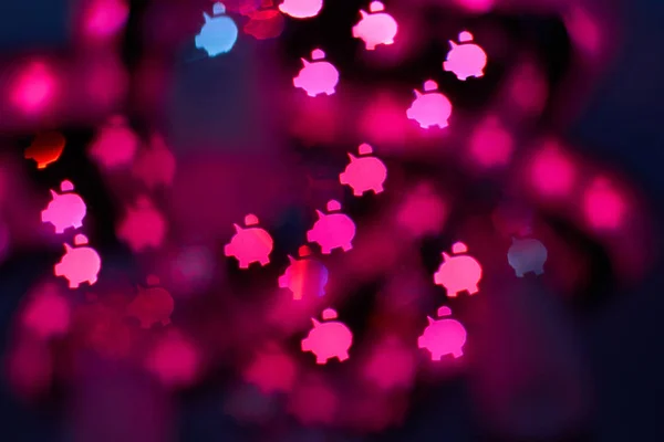 Soyutlama bulanık pembe domuzcuklar bokeh arka planda