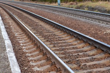 Çift raylı demiryolu, raylar, beton pusucular, demiryolu işleyicileri