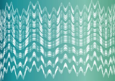 Turkuaz vektör beyaz hatları geçiş ile soyut geometrik degrade arka plan. 