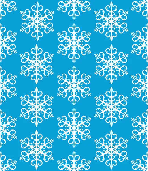 Schneeflocke Nahtlosen Vektor Symbol Hintergrund Setzen Blaue Farbe Winter Weiße — Stockvektor