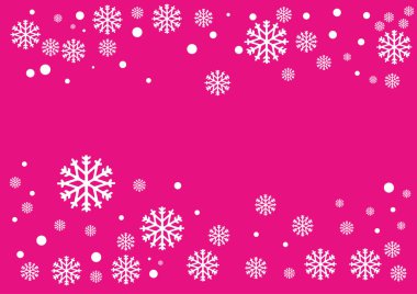 Kar taneleri ve çevrelerinde sınır vektör simge arka plan plastik pembe rengini ayarlayın. Eğilim 2019. Kış Noel kar tanesi kristal öğesi. Hava illüstrasyon buz koleksiyonu. Yeni yıl kartı sınır tatil 