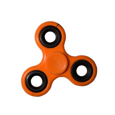 Beyaz izole turuncu el spinner.