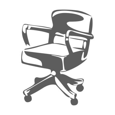 Sandalye simge. Bir set web simgeler. Vektör çizim üzerinde beyaz izole.