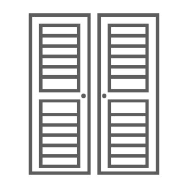 dolap simgesi. Mobilya simgesi unsurları. Premium kalite grafik tasarım. İşaretler, anahat Web siteleri, web tasarım, mobil uygulaması, beyaz arka plan üzerinde bilgi grafiği için koleksiyon simge simgeler.