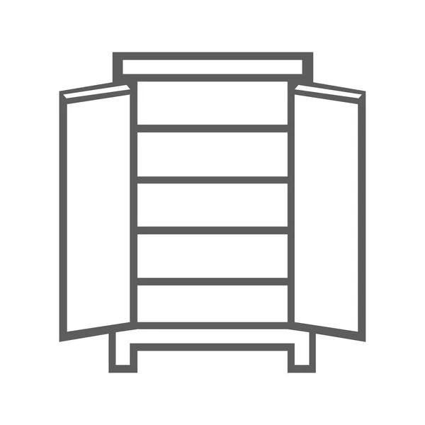 Schrank Ikone Elemente Der Möbelikone Hochwertiges Grafikdesign Schilder Umrisse Symbolsammlung — Stockvektor