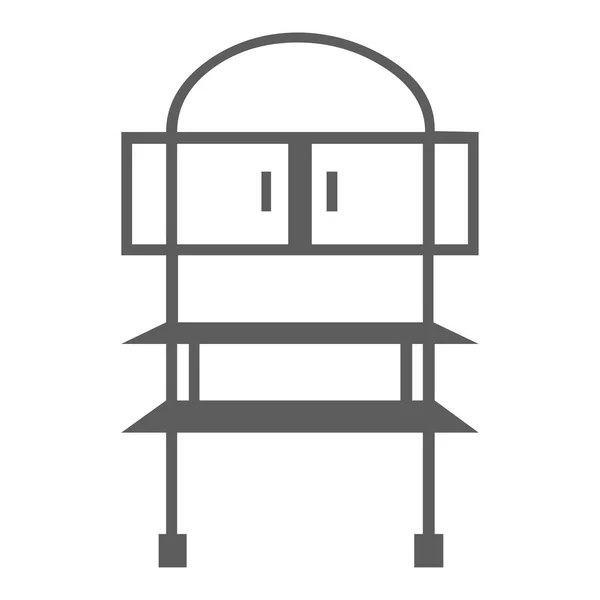 Speichersymbol Einfache Skizzenspeicherung Regale Regalschild Lineare Symbole Auf Weißem Hintergrund — Stockvektor