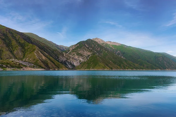 Beautiful Mountain Turquoise Color Lake Karasuu Tian Shan Kyrgyzstan Stock Picture