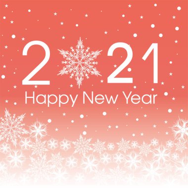 2021 Mutlu Yıllar Kart Şablonu. Dizayn patern kar taneleri beyaz ve mor renk.