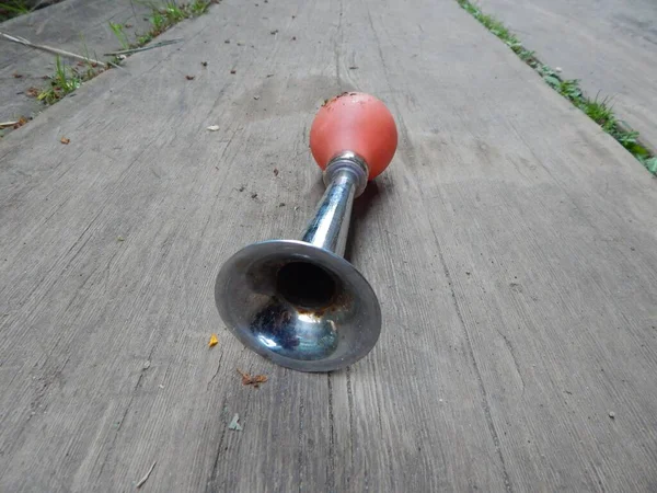 Çocuk bisikleti üzerinde boynuz