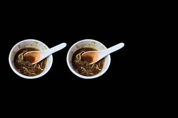 黒を基調とした二つの麺 — ストック写真