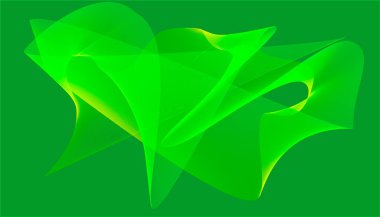 Koyu yeşil arkaplan ve ışık çizgileri. Herhangi bir konu için soyut illüstrasyon.