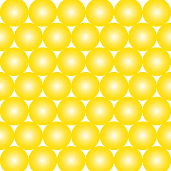Muster Vieler Gelber Kugeln Auf Hellem Hintergrund Vektorbild — Stockvektor