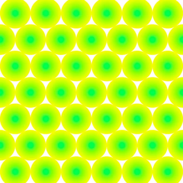 白い背景に多くの黄緑のボールのパターン ベクトル画像 — ストックベクタ