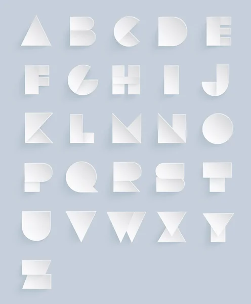 Färgglada Geometriska Font Design Abstrakt Modern Bokstäver Vector Alphabet Set — Stock vektor