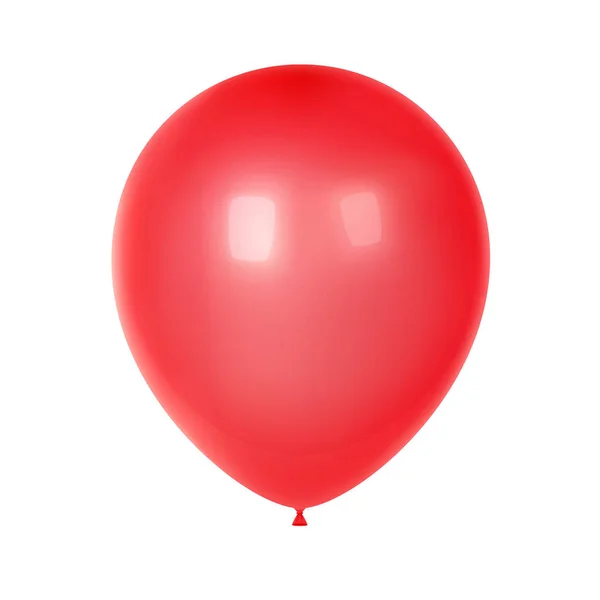 Gerçekçi Renkli Balon Doğum Günü Balon Parti Kutlamalar Için Beyaz — Stok Vektör
