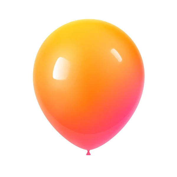 Ballon Coloré Réaliste Ballon Anniversaire Pour Fête Célébrations Isolé Sur — Image vectorielle