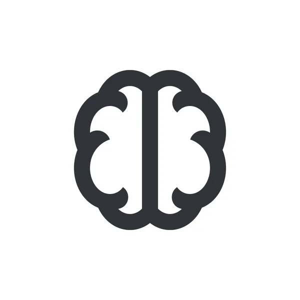 Gehirn Ikone Hirnsymbol Piktogramm Vektor Isoliertes Symbol — Stockvektor
