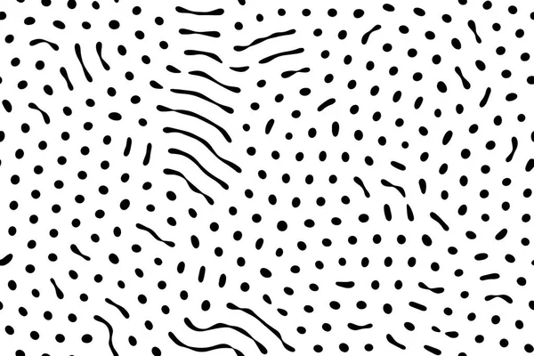Pola vektor reaksi difusi mulus. Bentuk organik hitam dan putih, pola garis. Ilustrasi latar belakang abstrak - Stok Vektor