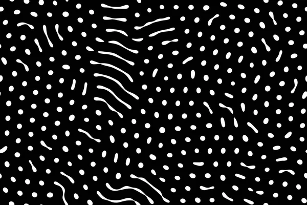 Diffusion reaction vector seamless pattern. Black and white organic shapes, lines pattern. Abstract Background illustration — Stock Vector