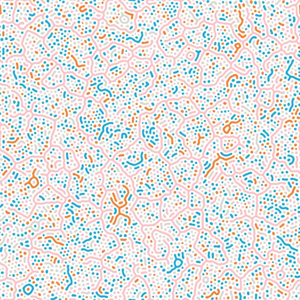 반응 유포 벡터 완벽 한 패턴입니다. 흑인과 백인 유기 도형, 라인 패턴입니다. 추상적인 배경 그림 — 스톡 벡터