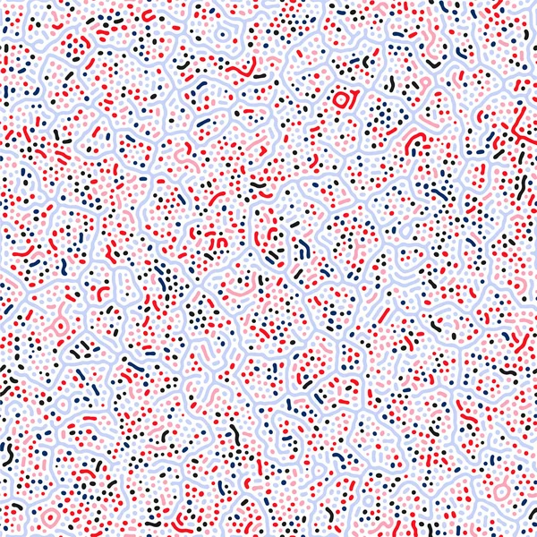 Diffusionsreaktionsvektor nahtloses Muster. schwarze und weiße organische Formen, Linien Muster. Abstrakte Hintergrundillustration — Stockvektor