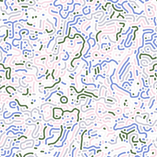 Diffusjonsreaksjonsvektor sømløst mønster. Svarte og hvite organiske former, linjemønstre. Sammendrag Bakgrunnsillustrasjon – stockvektor