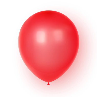3D gerçekçi renkli balon. Doğum günü balon parti ve kutlamalar için. Beyaz arka plan üzerinde izole. Vektör çizim