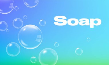 Soyut Bubbles arka plan. Sabun köpüğü simgeleri vektör