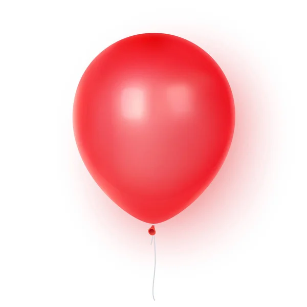 Realistyczne 3D kolorowy balon. Balon urodziny dla partii i uroczystości. Na białym tle na białym tle. Ilustracja wektorowa — Wektor stockowy