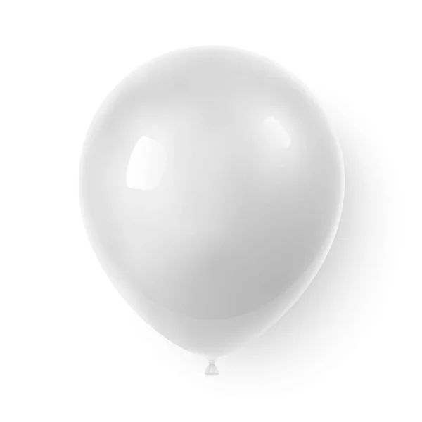 3D ρεαλιστική πολύχρωμο μπαλόνι. Μπαλόνι γενεθλίων για πάρτι και γιορτές. Απομονωμένα σε λευκό φόντο. Εικονογράφηση διάνυσμα — Διανυσματικό Αρχείο