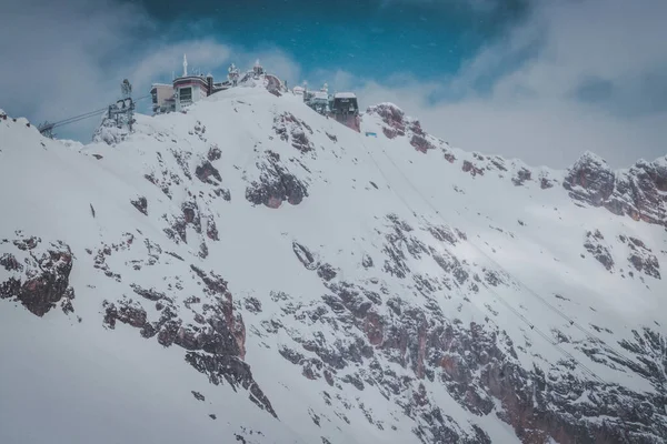 Németország Legmagasabb Csúcsa Zugspitze Zugspitze Legmagasabb Hegy Németországban 2962 Tengerszint — Stock Fotó