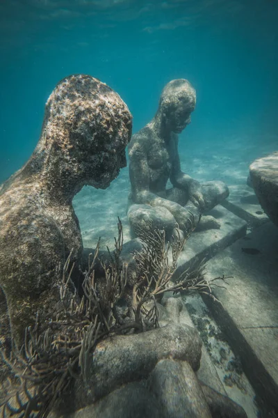 Estatuas Museo Arte Submarino Cancún — Foto de Stock