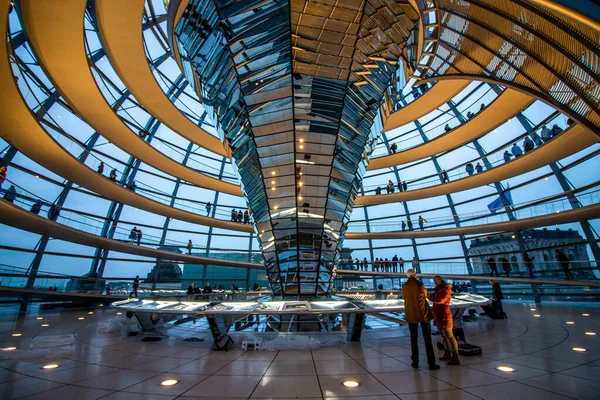 Vista Interior Cúpula Alto Del Edificio Del Reichstag — Foto de Stock