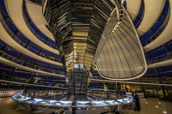 Vista Interior Cúpula Alto Del Edificio Del Reichstag — Foto de Stock